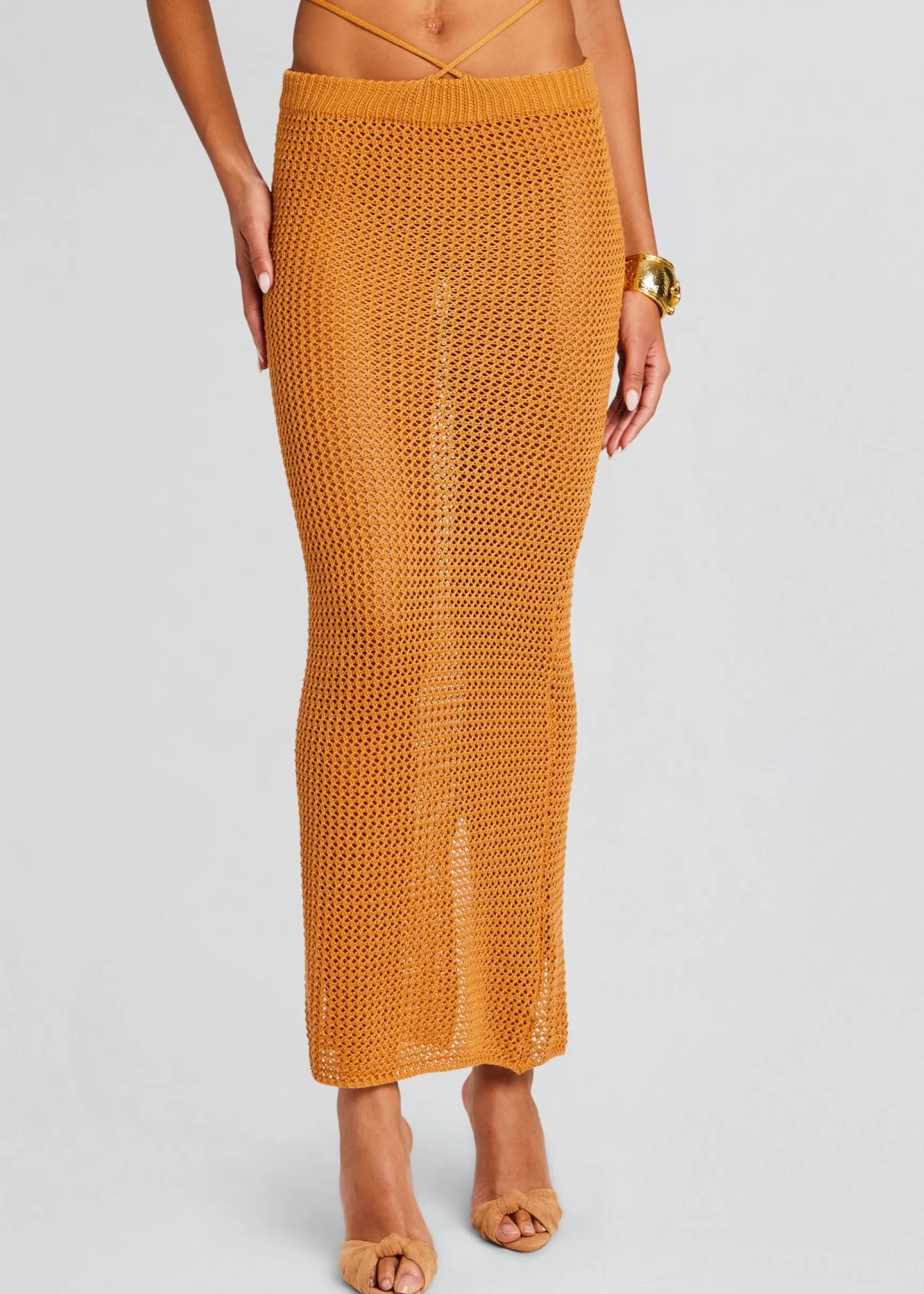 Swim*Retrofete Aria Knitted Skirt Tobacco
