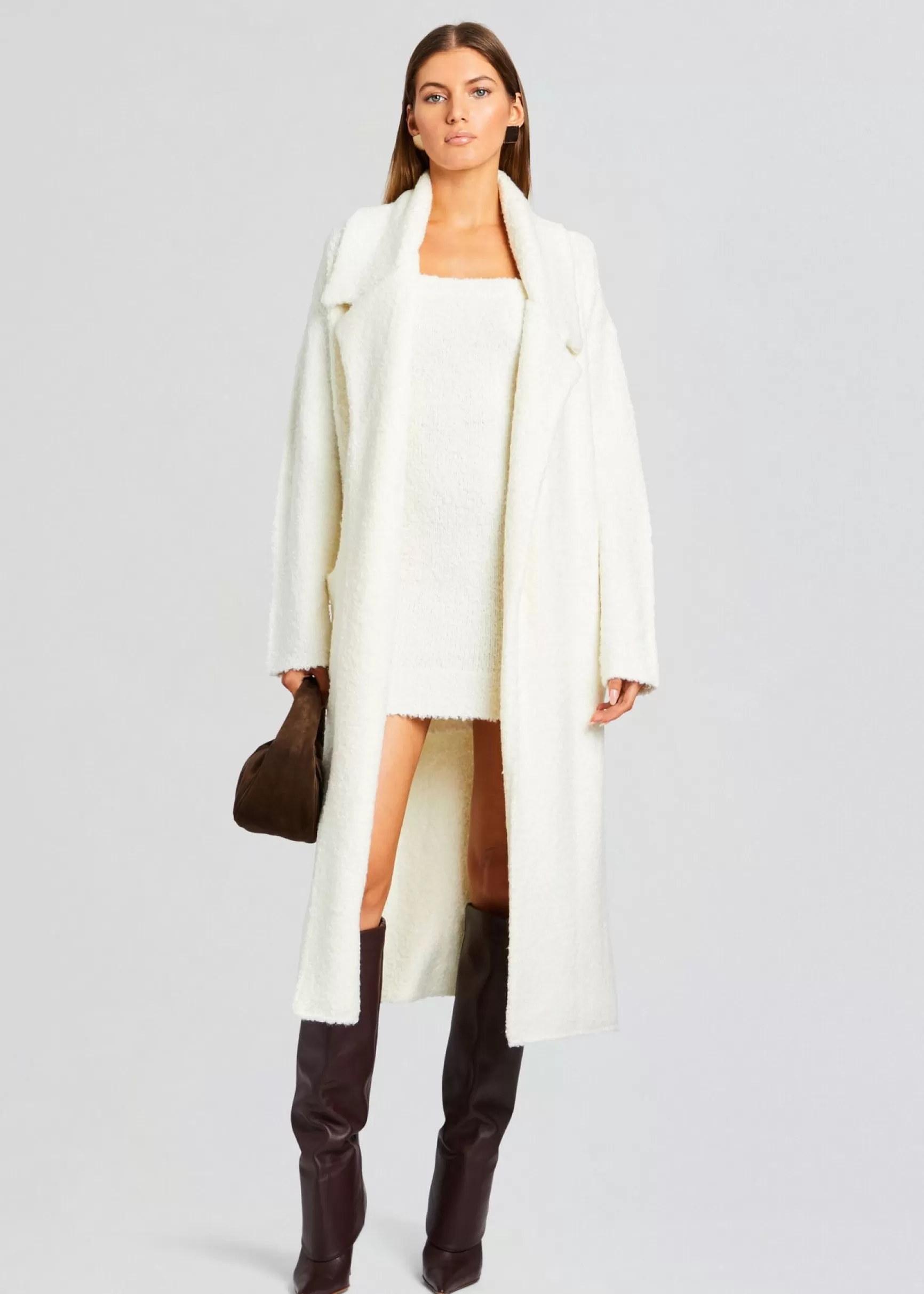 Tops*Retrofete Athena Boucle Robe Winter White