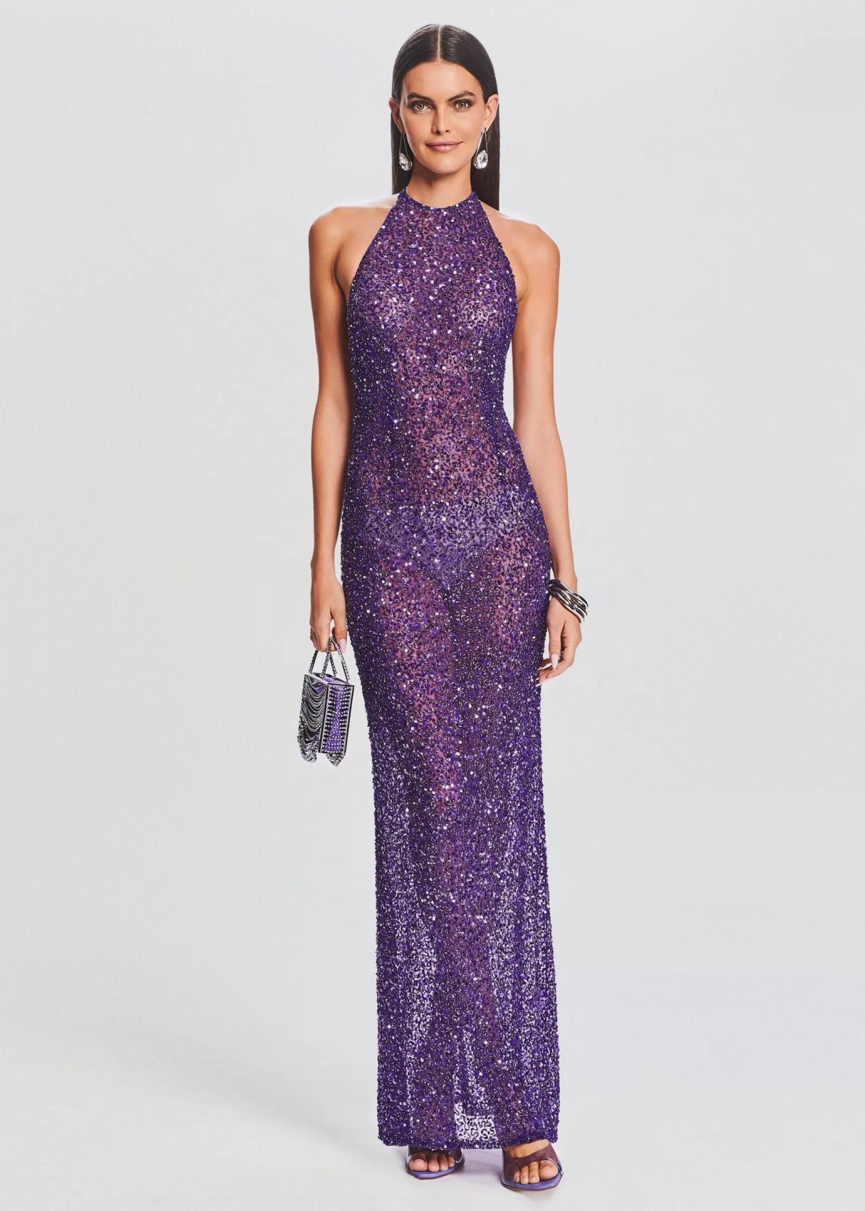RETROFÊTE*Retrofete Clarisse Sequin Dress Amethyst