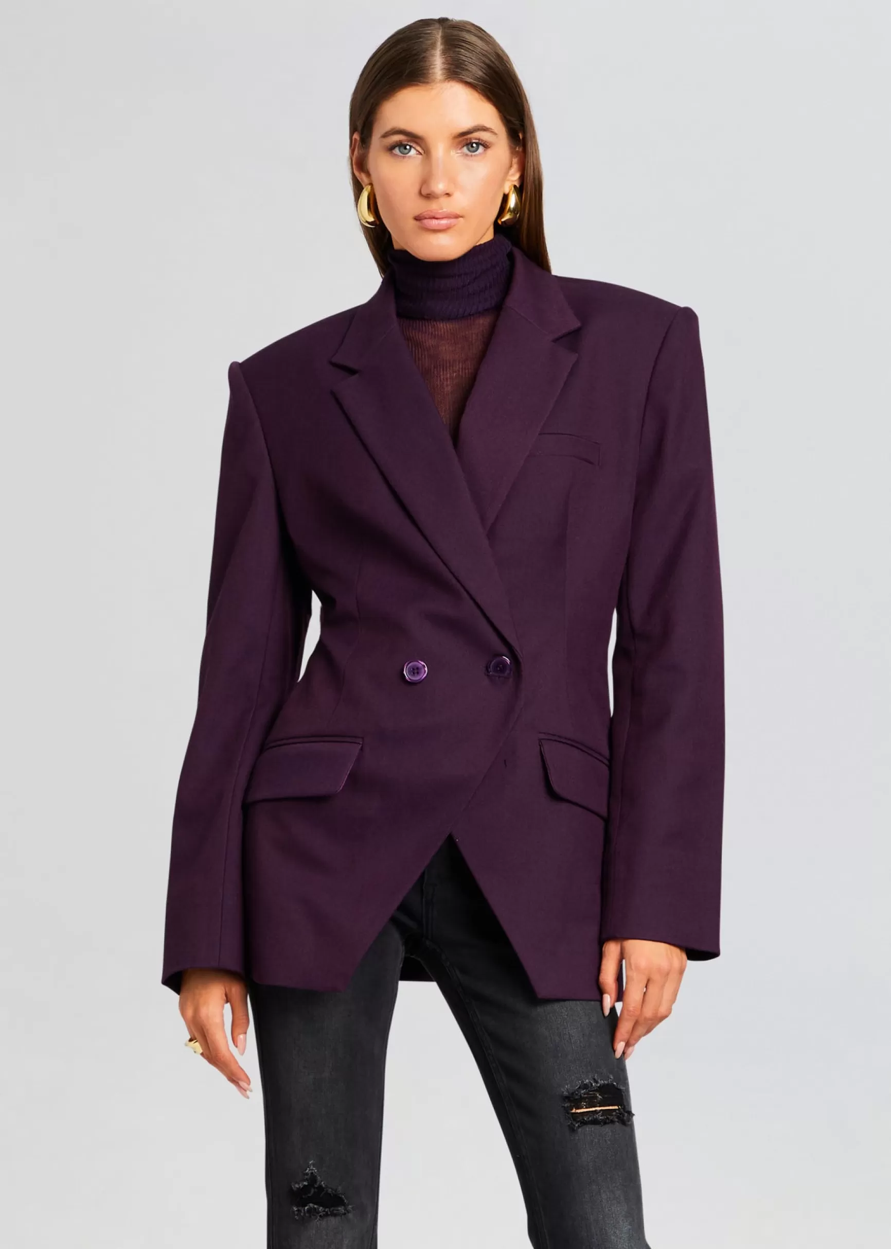 Jackets*Retrofete Cosmo Blazer Eggplant