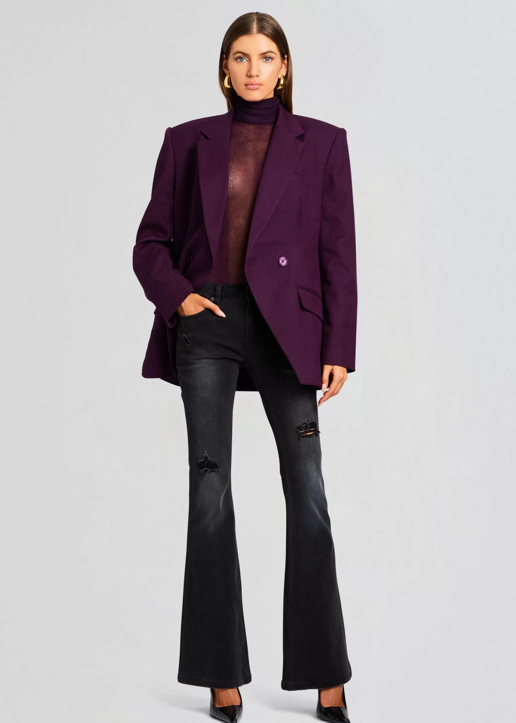 Jackets*Retrofete Cosmo Blazer Eggplant