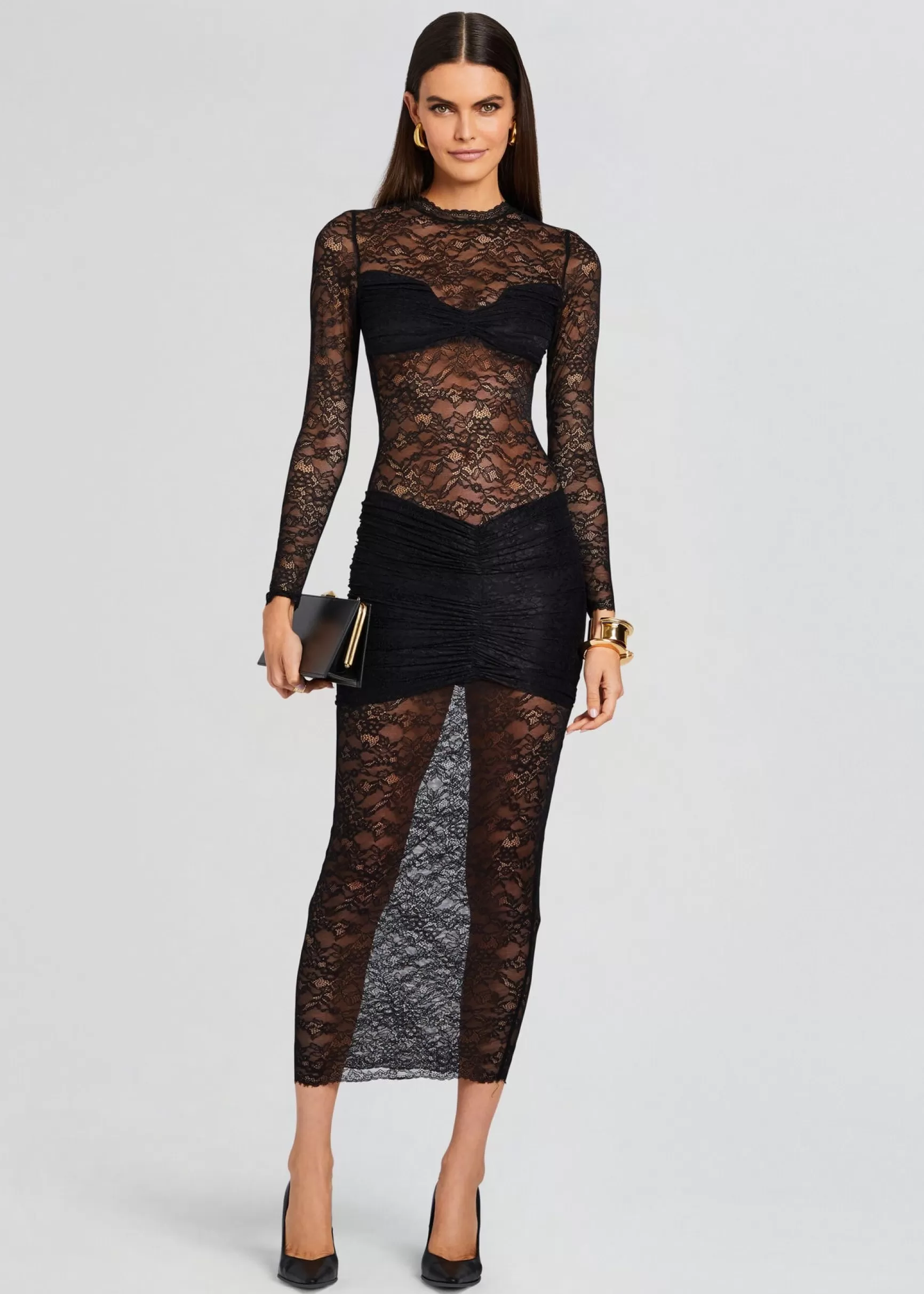 Dresses*Retrofete Ellie Lace Midi Dress Black