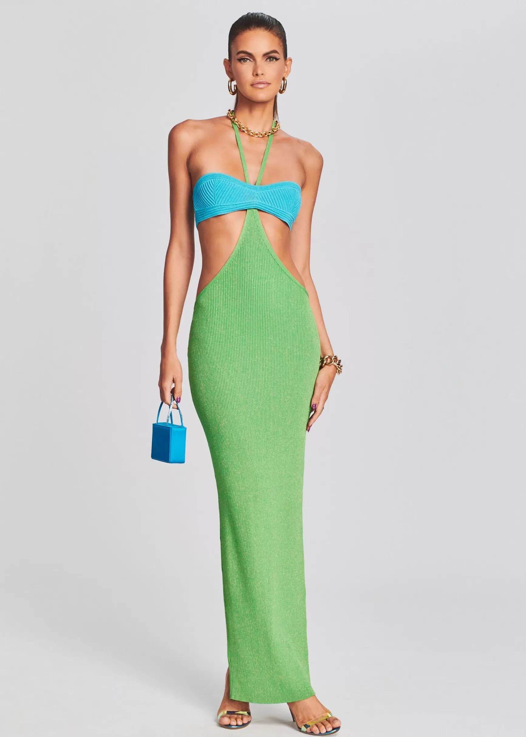RETROFÊTE*Retrofete Eloisa Dress Green/Blue