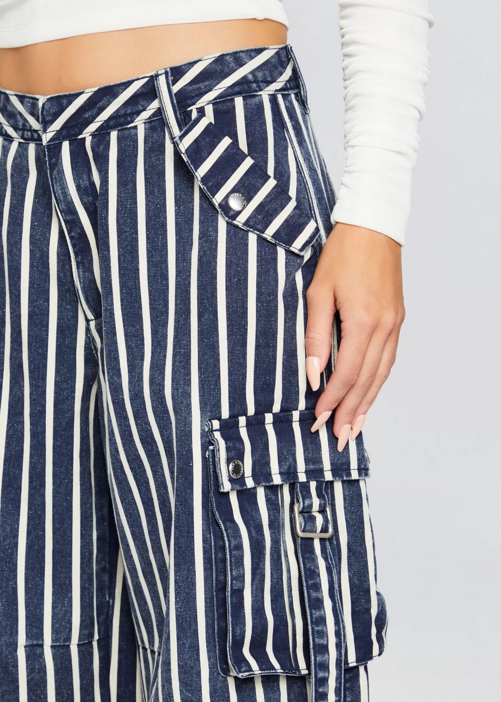 Denim*Retrofete Jane Cargo Pant Navy Stripe