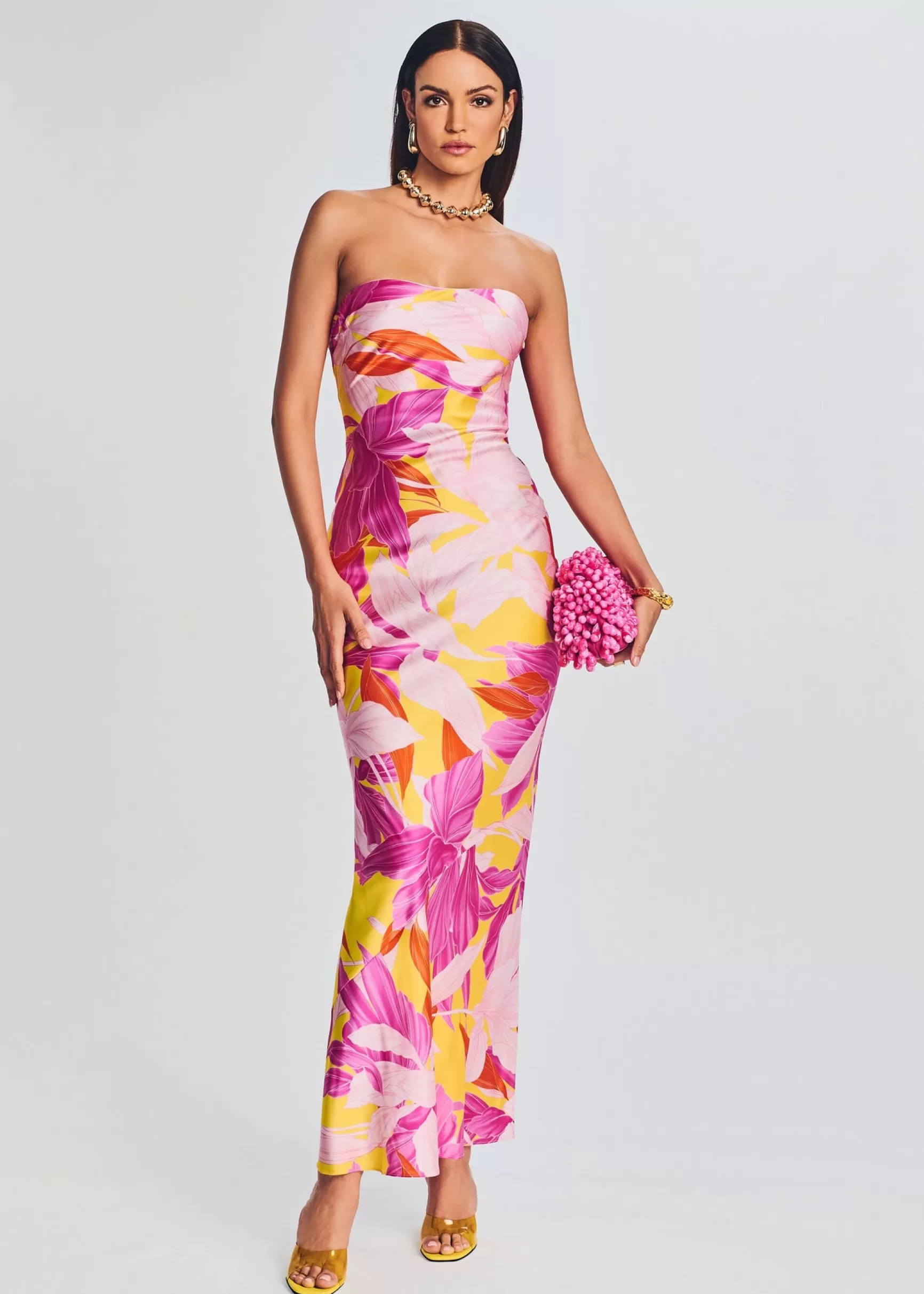 Gowns*Retrofete Keaton Silk Dress Botanical Floral