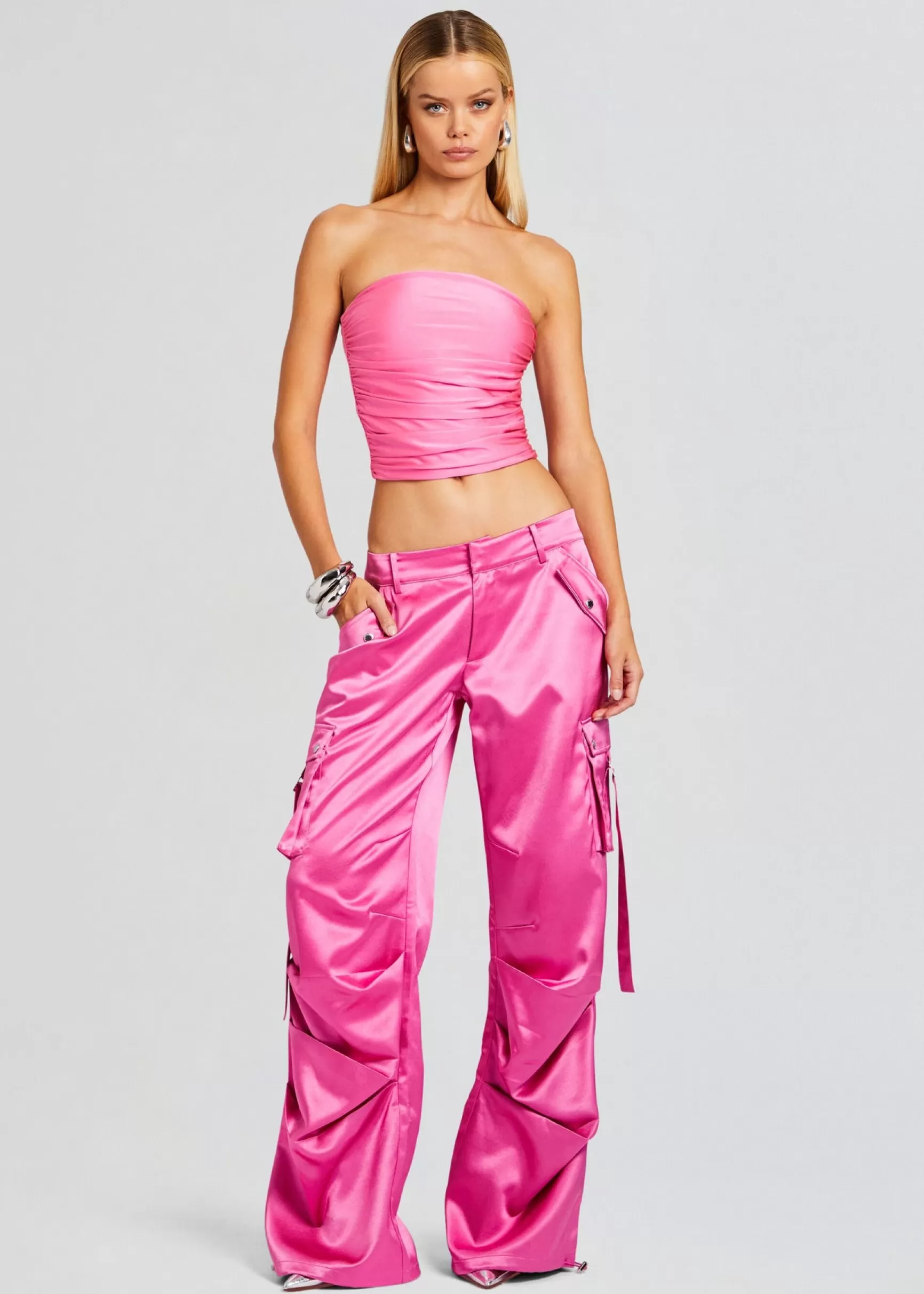 Resort '24*Retrofete Lai Satin Cargo Pant Malibu Pink