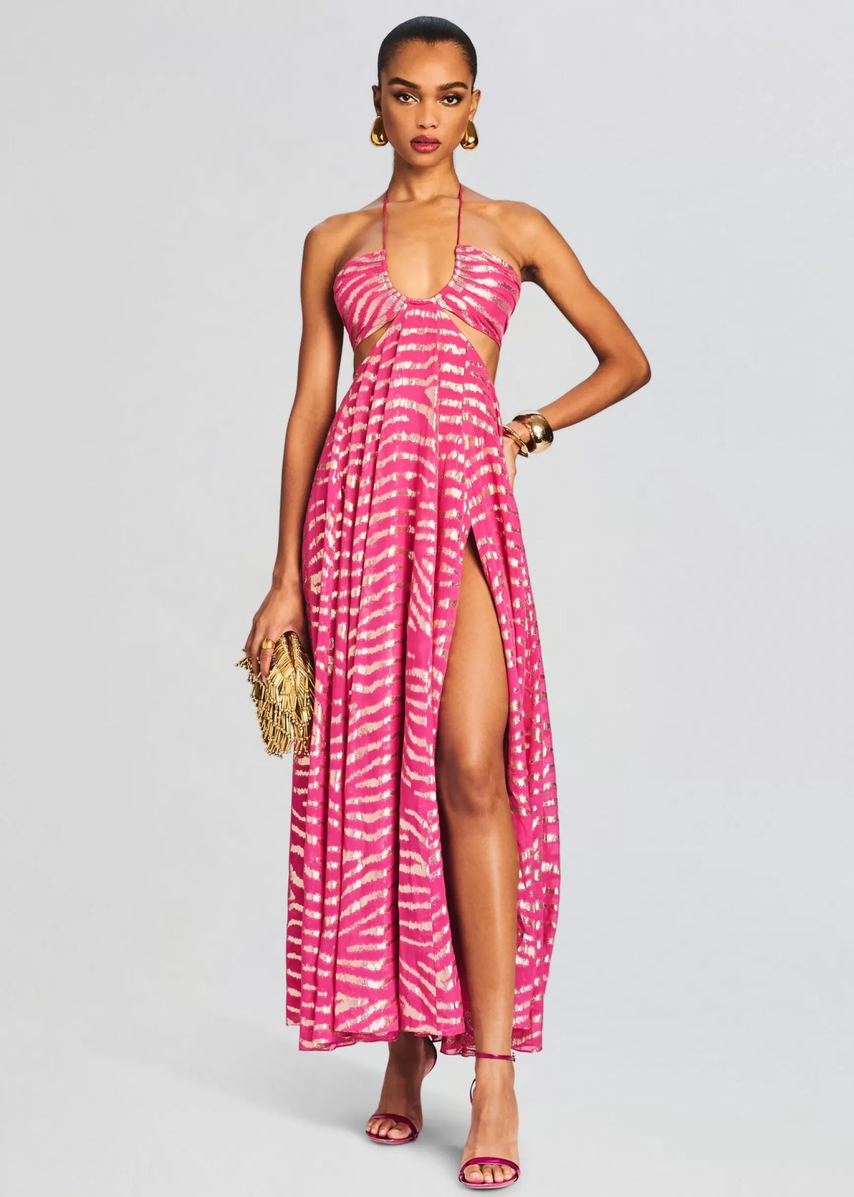 Coming Soon*Retrofete Lara Long Dress Fuschia