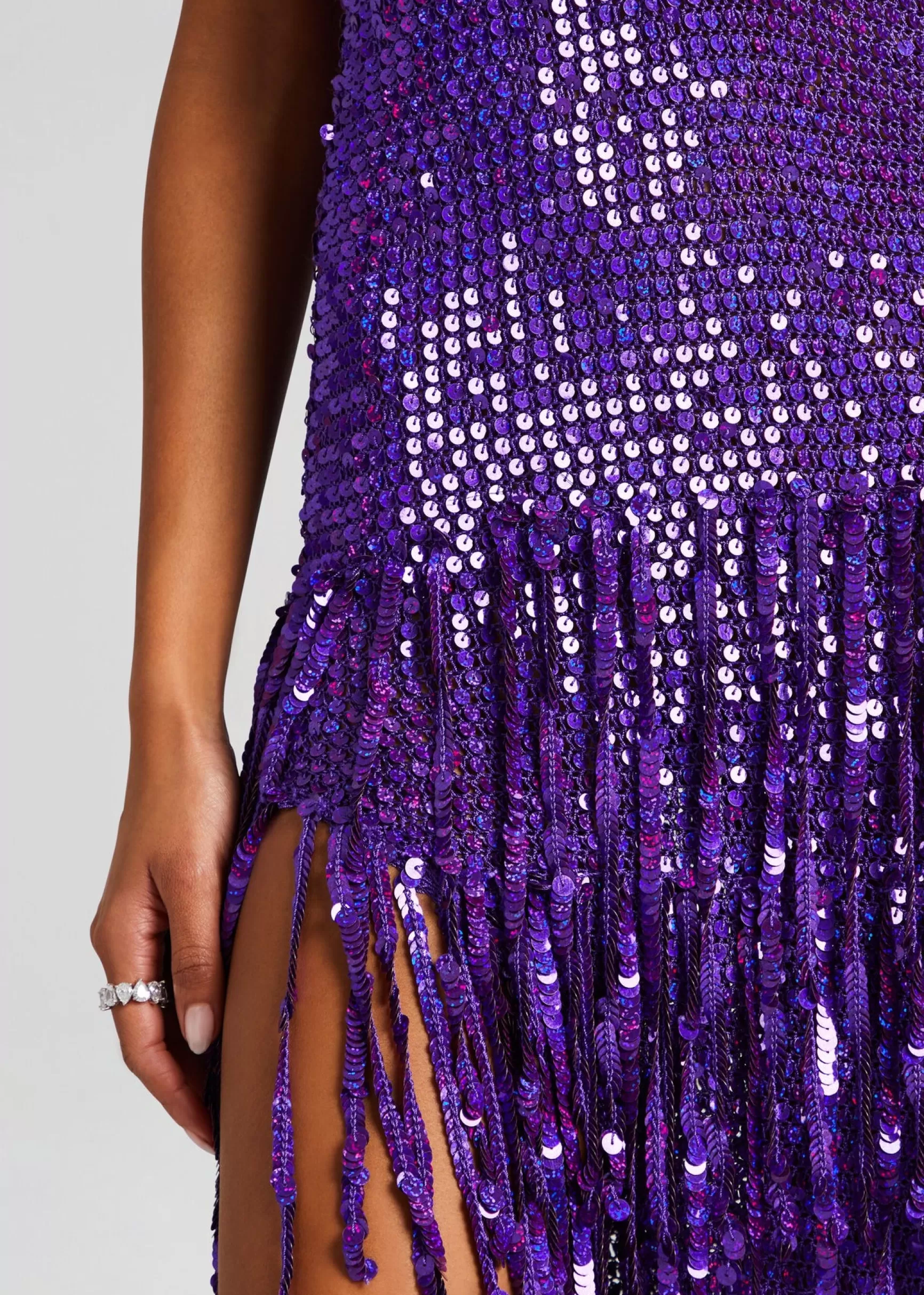 Resort '24*Retrofete Libra Sequin Crochet Dress Amethyst
