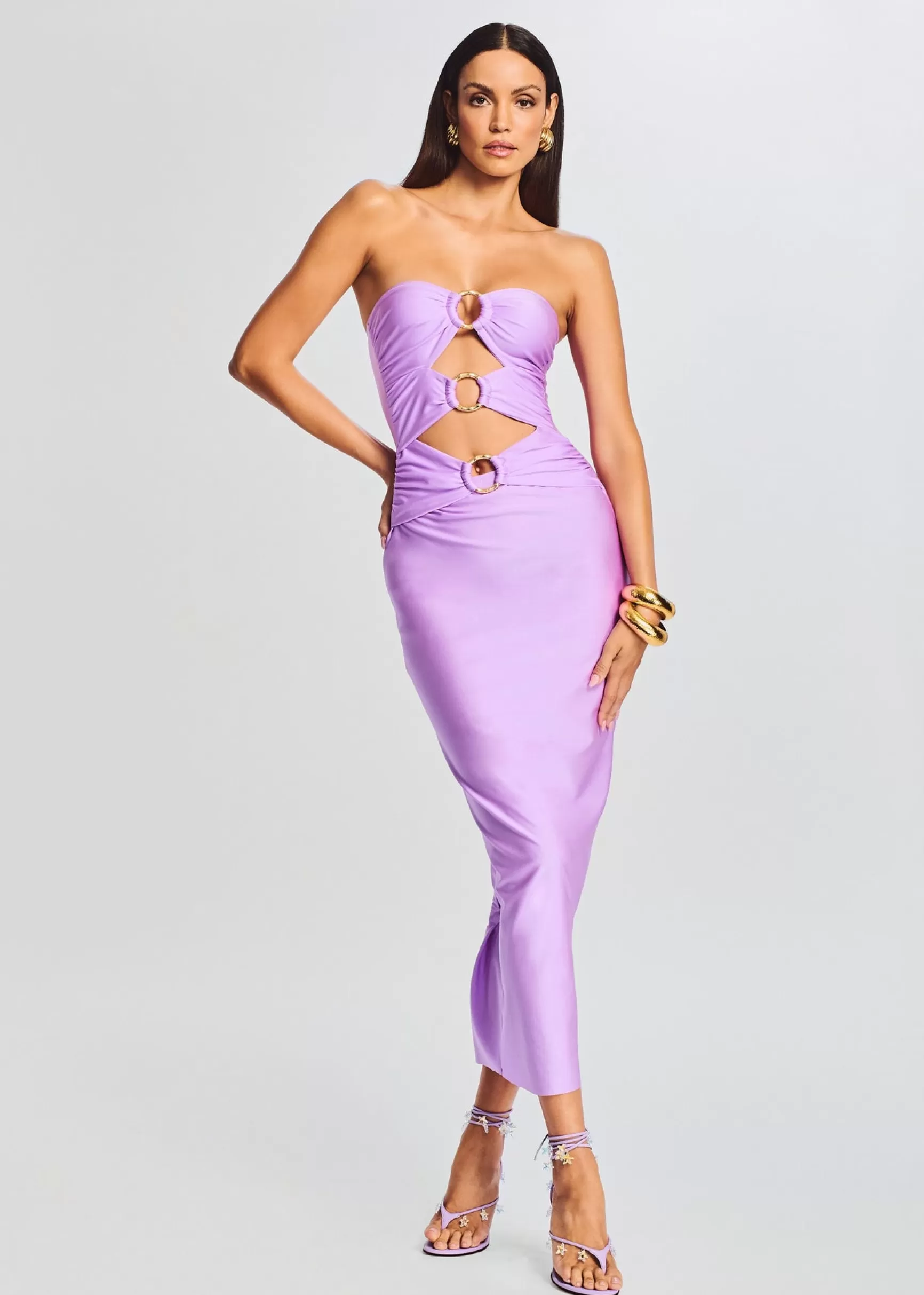 Swim*Retrofete Lily Lycra Maxi Dress Lilac Purple