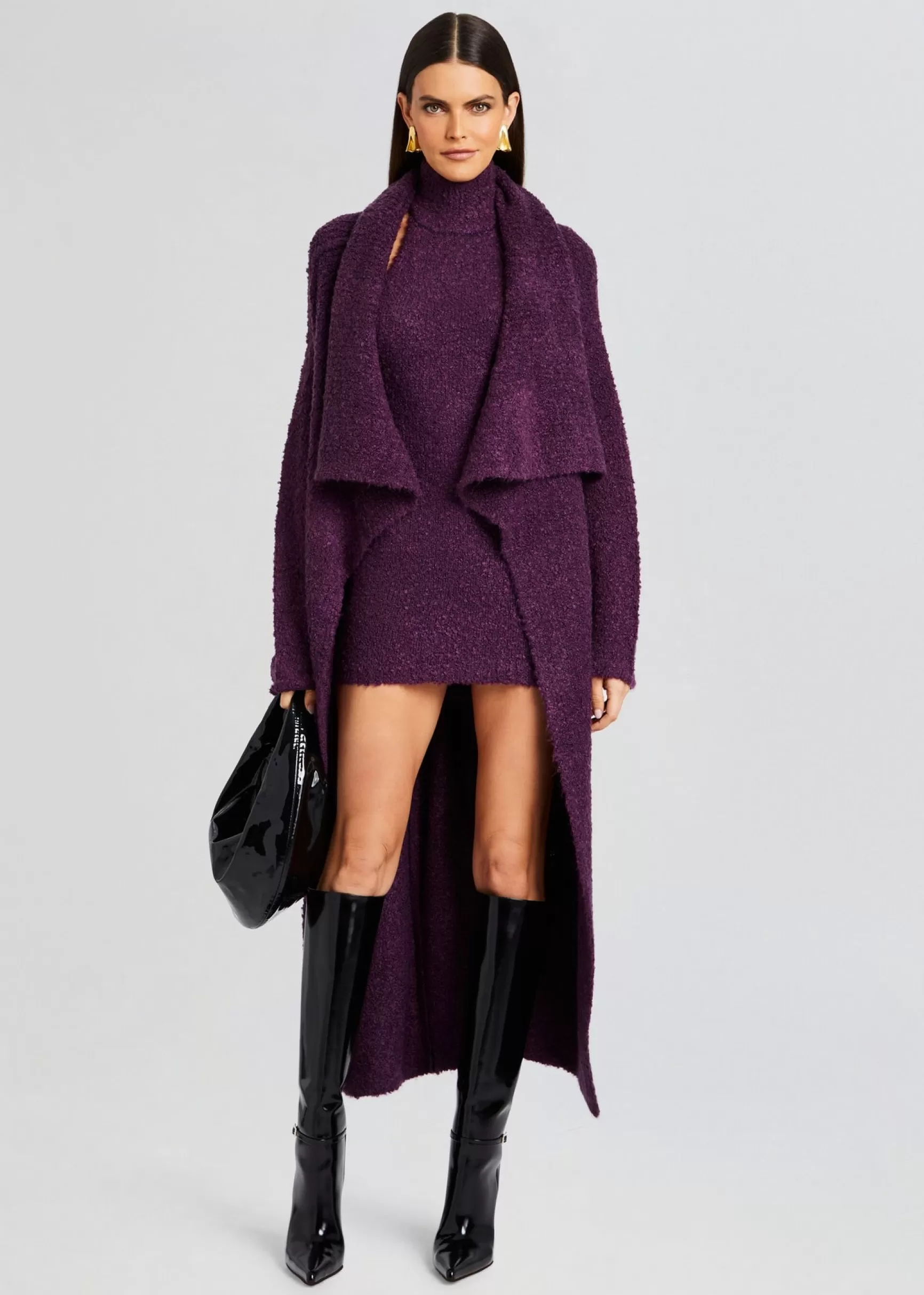 Dresses*Retrofete Mandy Boucle Dress Eggplant