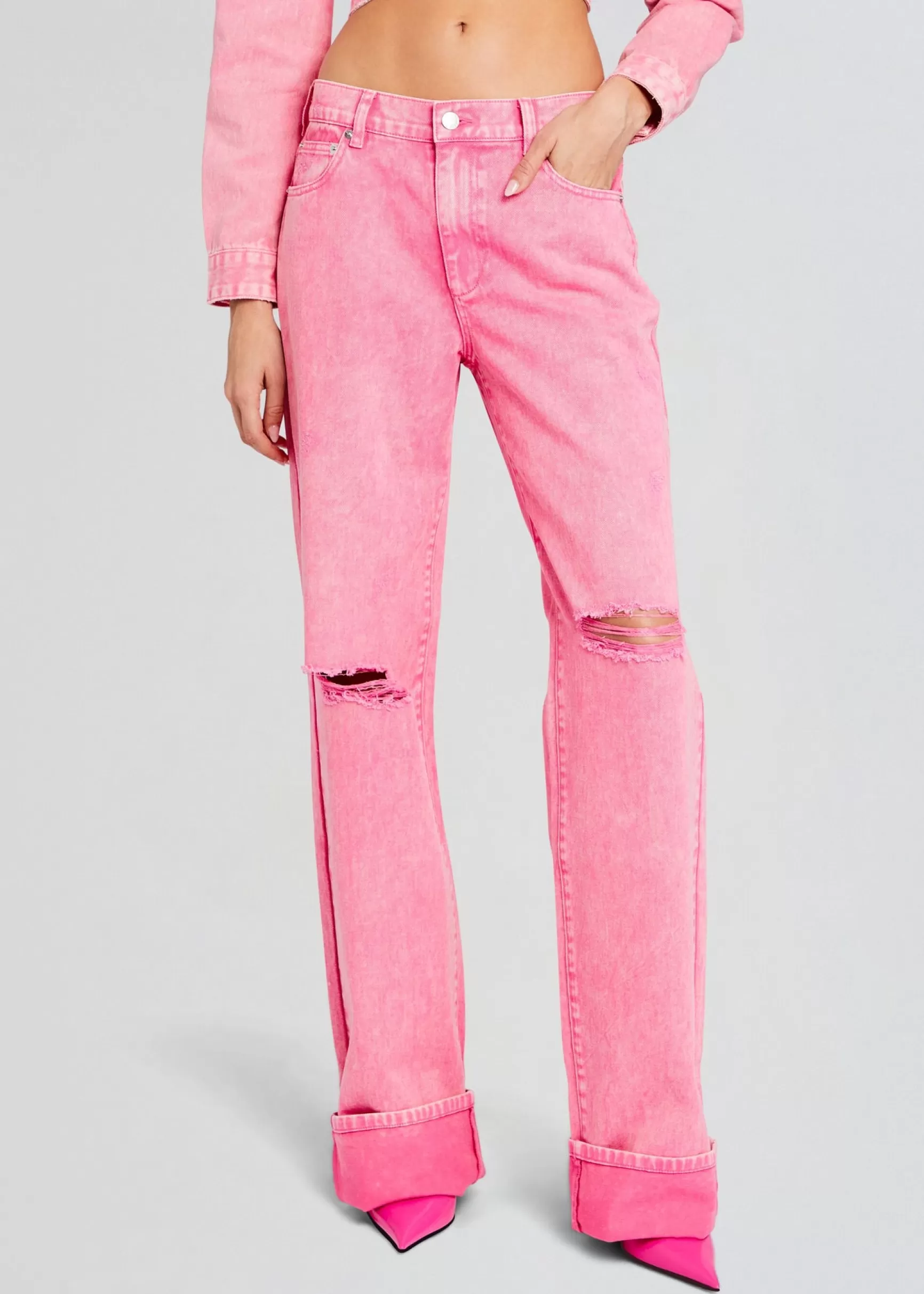 Coming Soon*Retrofete Margot Cuffed Boyfriend Jean Malibu Pink