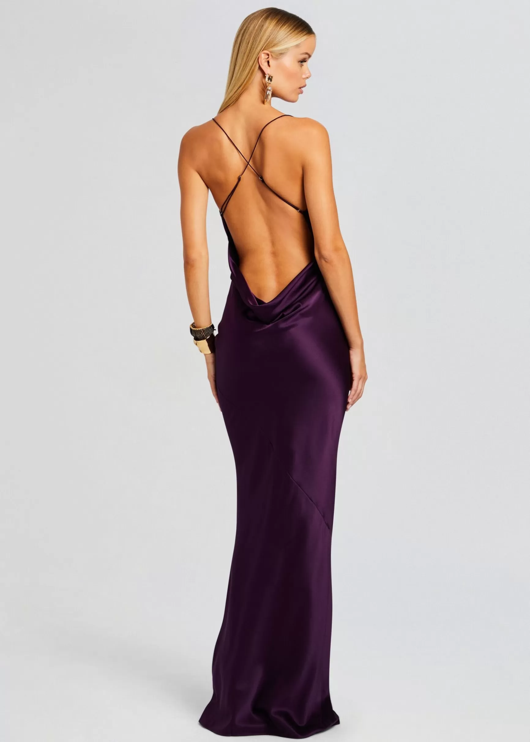 Gowns*Retrofete Massimo Silk Gown Eggplant