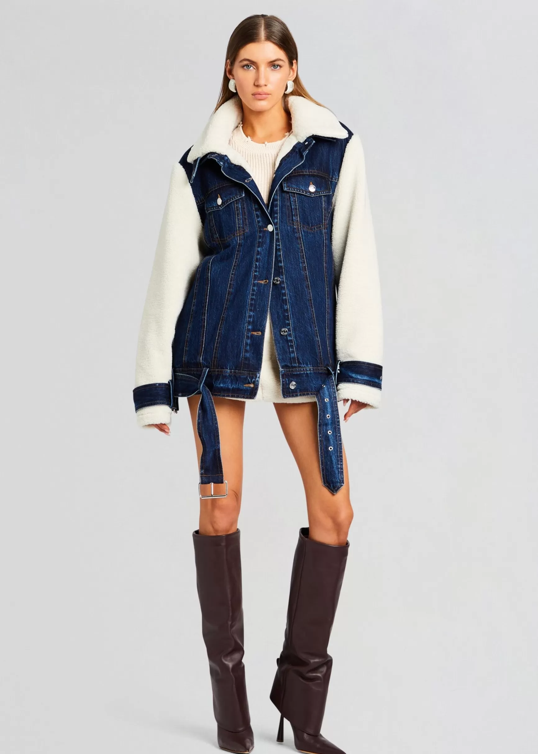 Jackets*Retrofete Mink Teddy Denim Jacket Deep Sea