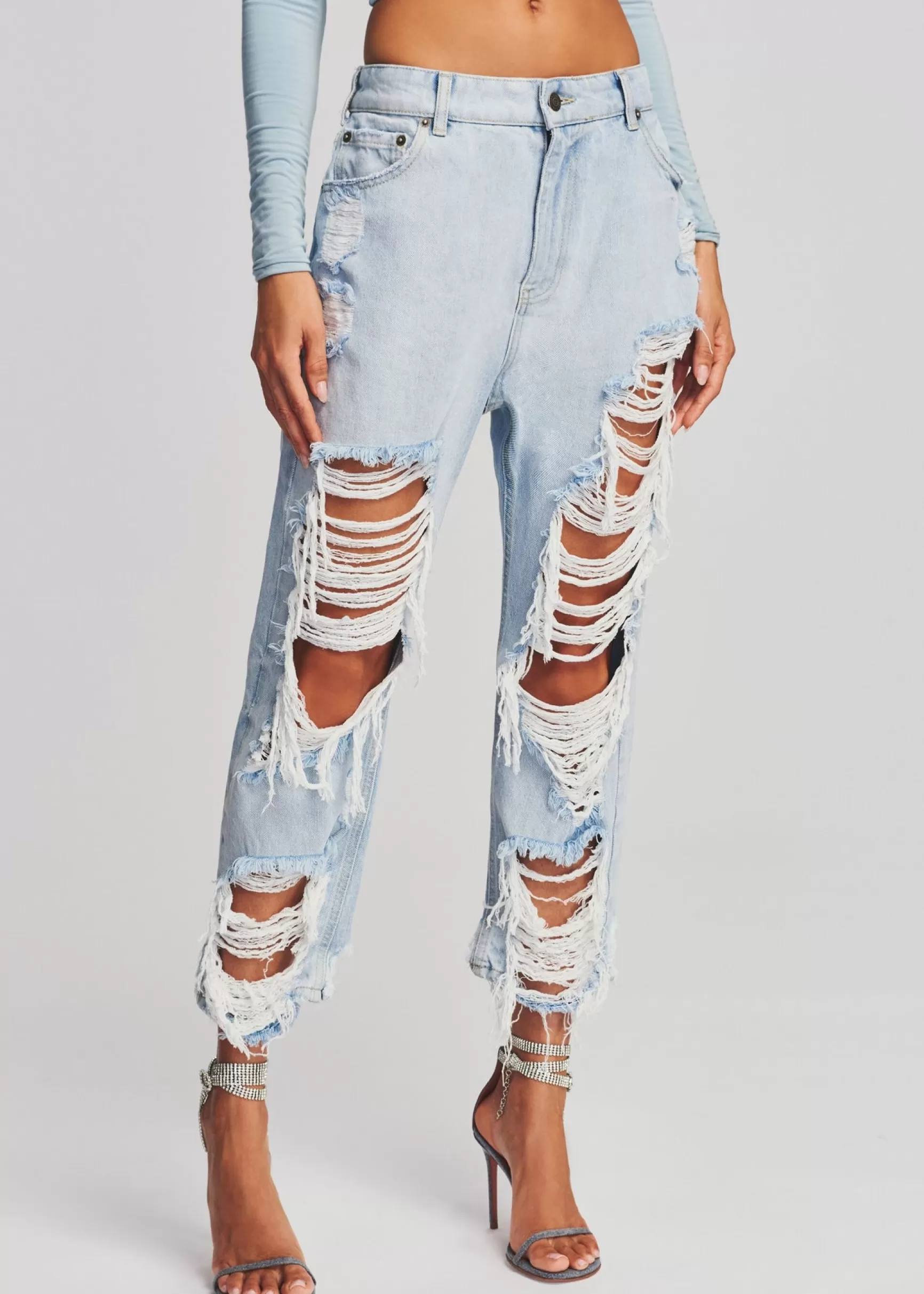 Bottoms*Retrofete Omar Drop Boyfriend Jean Light Laguna