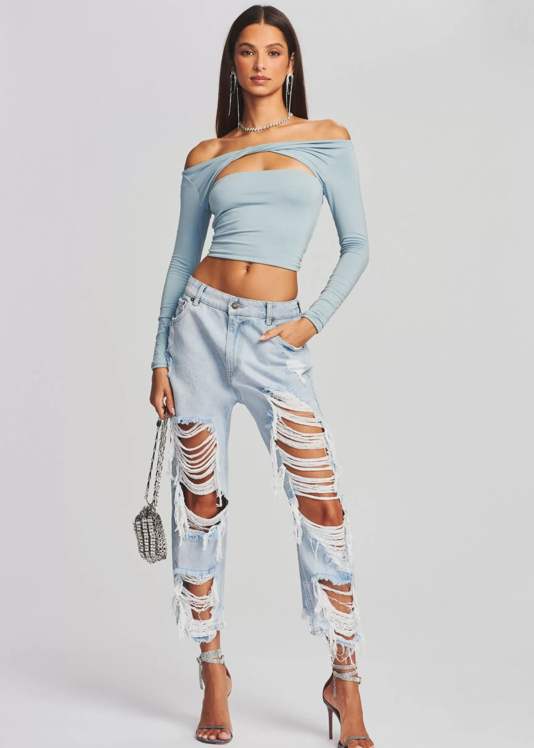 Bottoms*Retrofete Omar Drop Boyfriend Jean Light Laguna