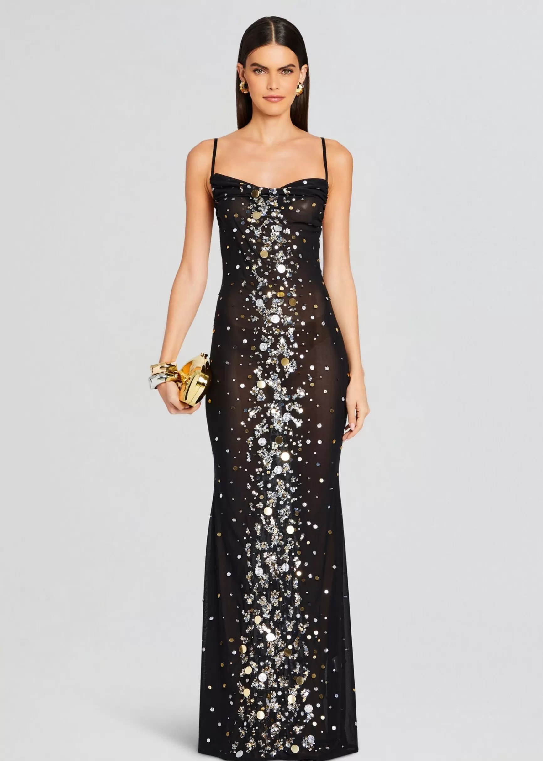 Exclusively Ours*Retrofete Rainey Embellished Dress Black/Silver Gold