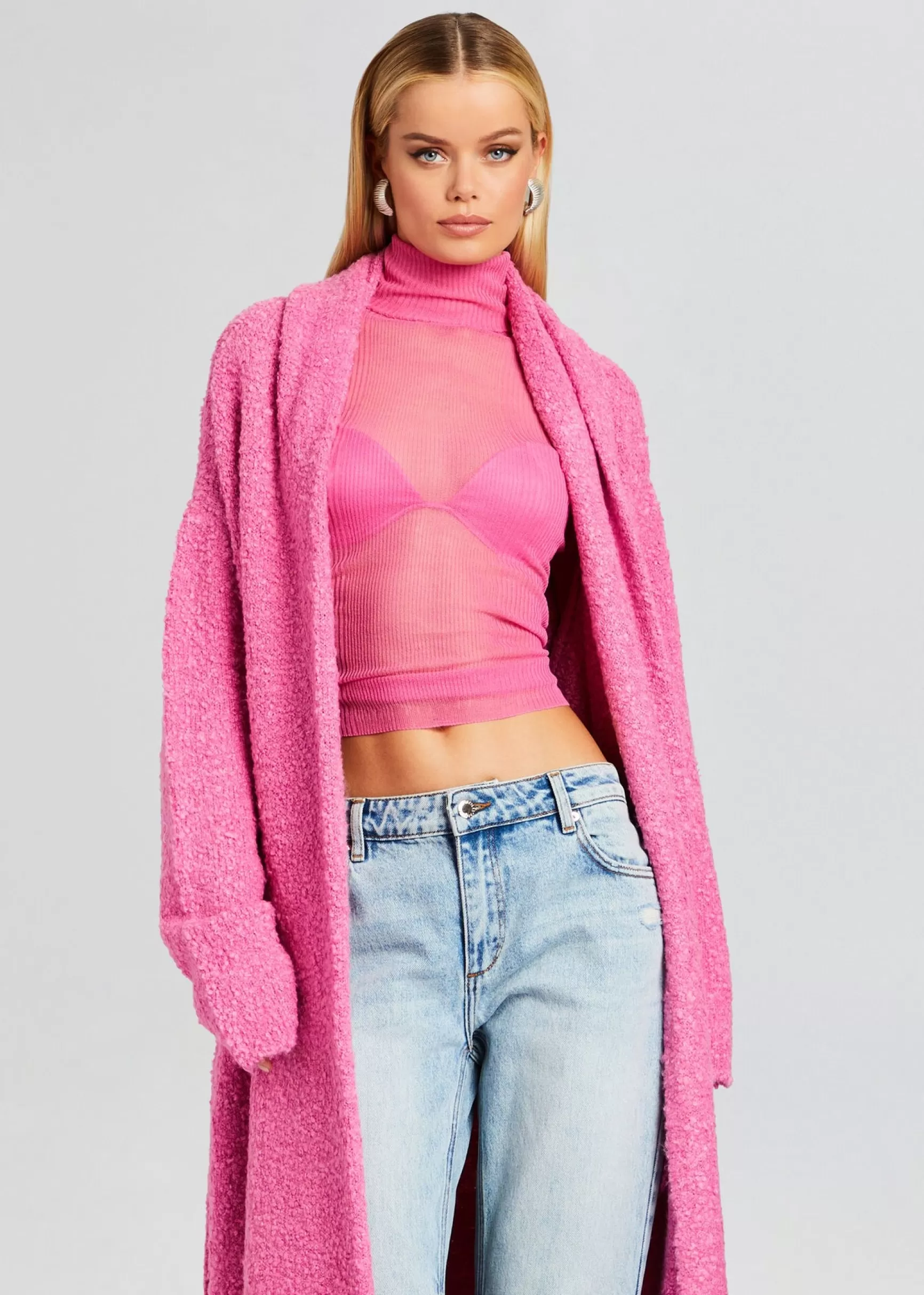 Spring Knits*Retrofete Reed Boucle Cardigan Malibu Pink