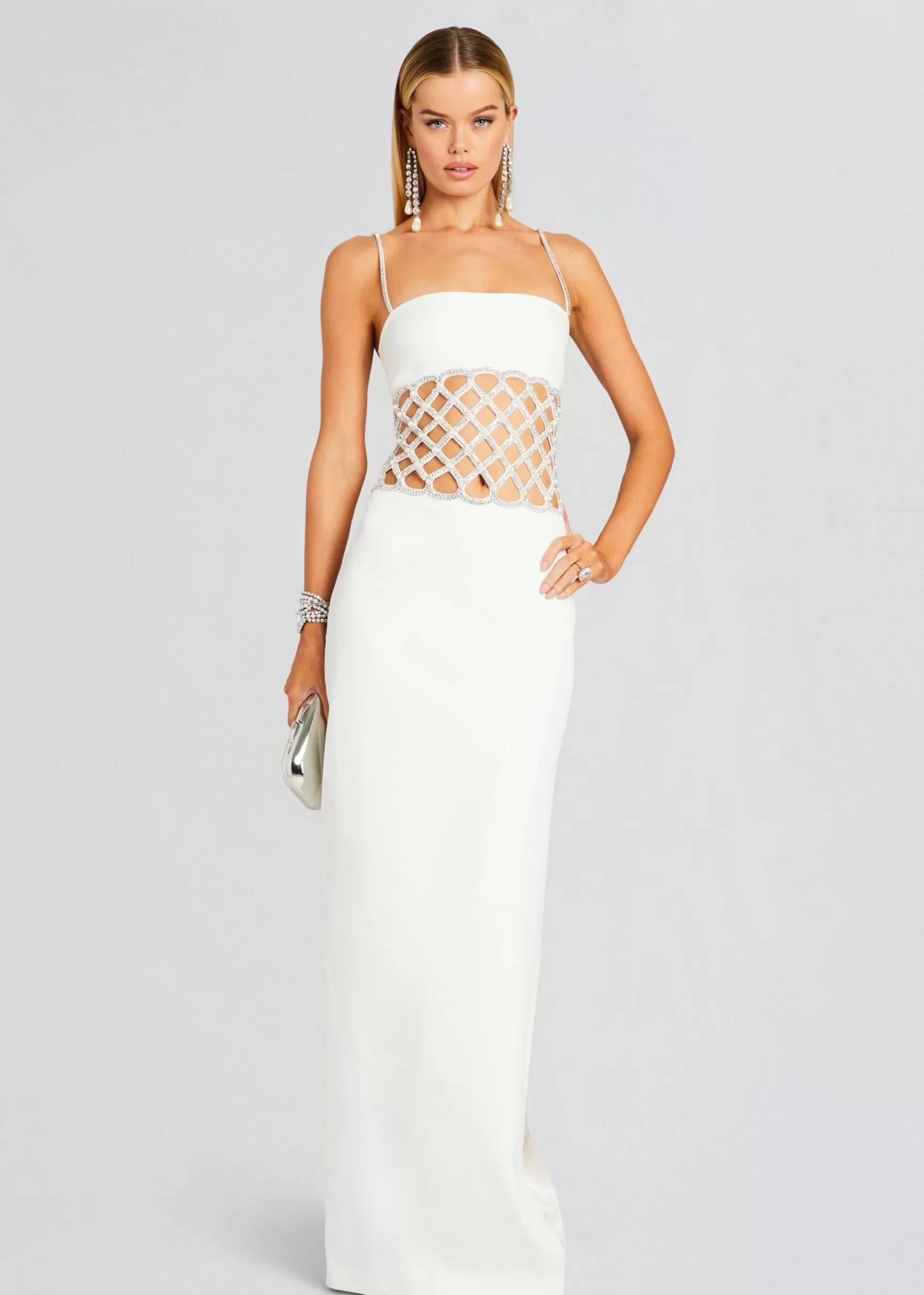 Maxi*Retrofete Solene Dress White/Crystal