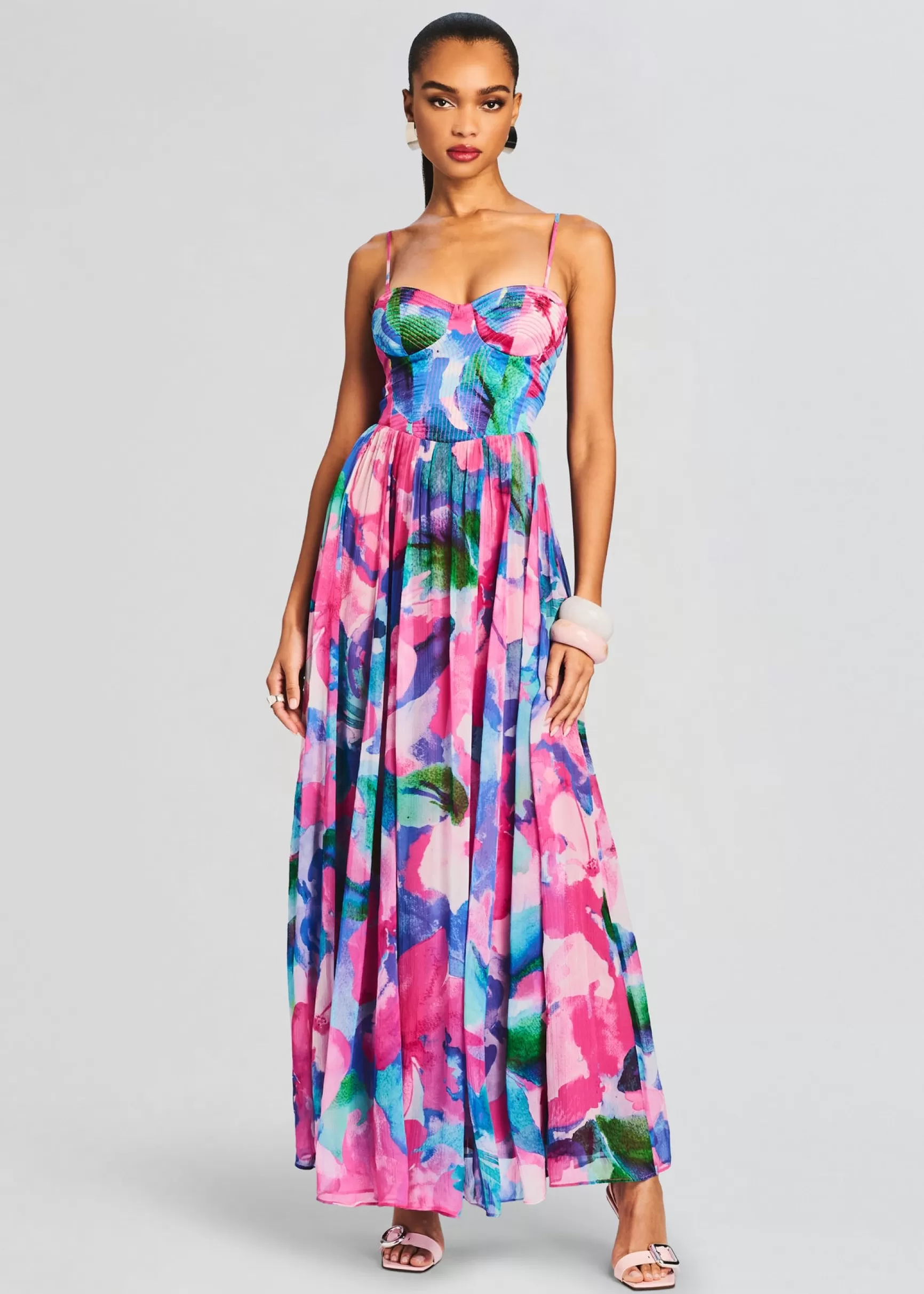 Dresses*Retrofete Vesa Corset Long Dress Multicolor